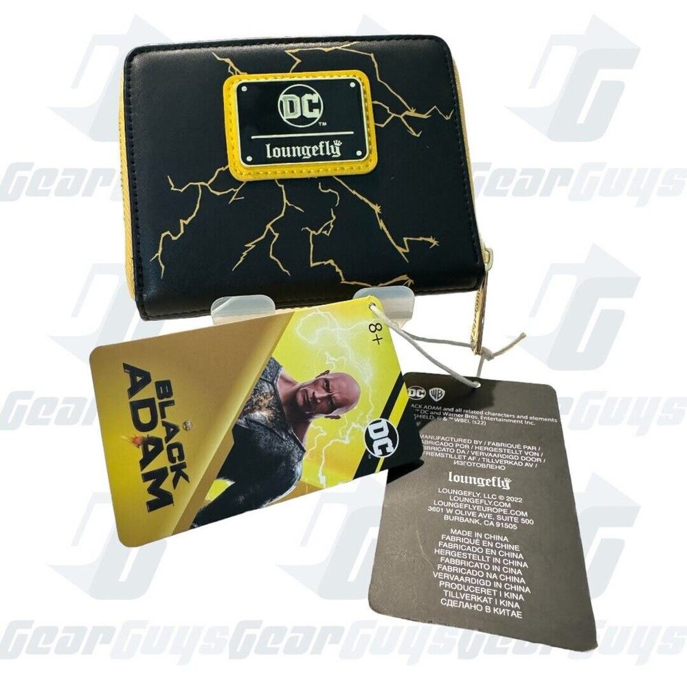 Loungefly DC COMICS Black Adam Glow In The Dark Cosplay Zip Around Wallet New